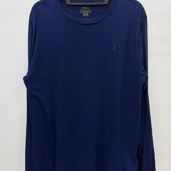 [BUNJANG] Polo Ralph Lauren Cotton Long Sleeve T-Shirt Burgundy Pony Logo Navy XL / 폴로 기본긴팔티셔츠