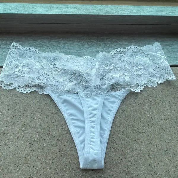 [BUNJANG] Women's White Lace Back Panty / (중고) 여성팬티 화이트 백 레이스