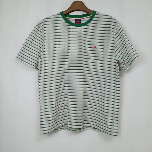 [BUNJANG] Kappa Striped Pocket T-Shirt 3XL / KAPPA 스트라이프 포켓 반팔티셔츠/3XL/하이구제3276