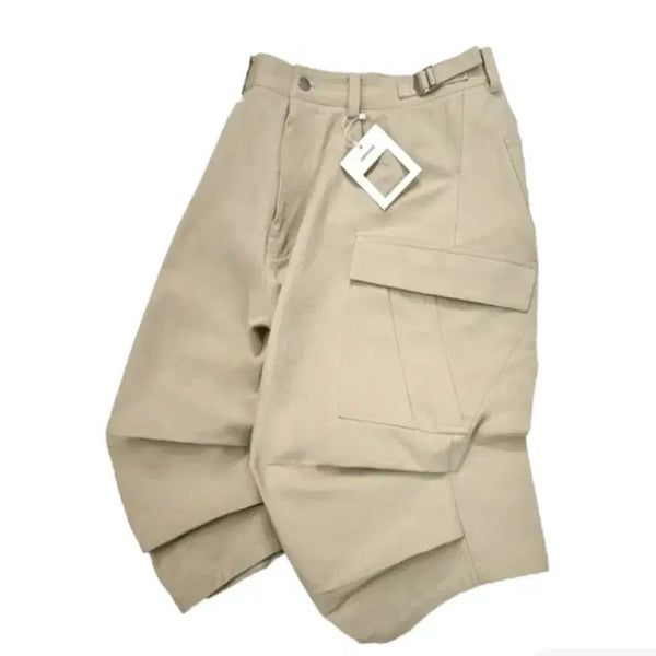 [BUNJANG] Nonnode Side Cargo Shorts Beige Size 2 / 논노드 사이드 카고 쇼츠 베이지 2