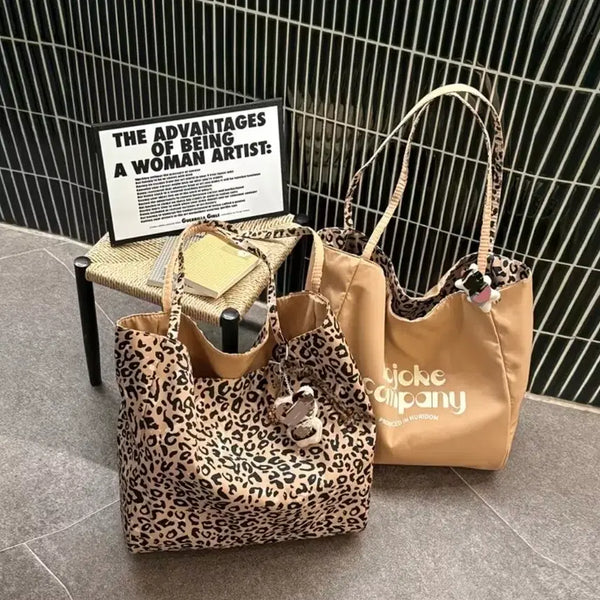 [BUNJANG] Leopard Print Reversible Tote Bag / 호피 패턴 양면토트백 (새상품)