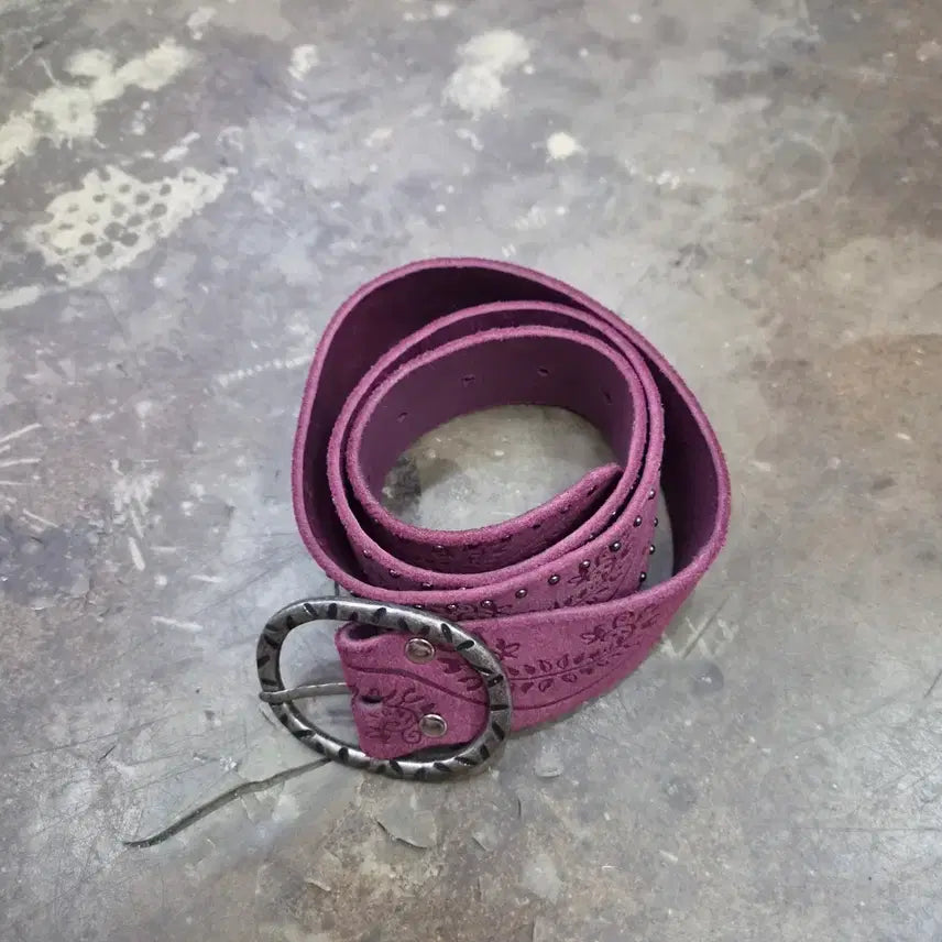 [BUNJANG] Vintage Western Studded Leather Belt / 빈티지 웨스턴 스터드 레더 벨트 가죽벨트 허리띠