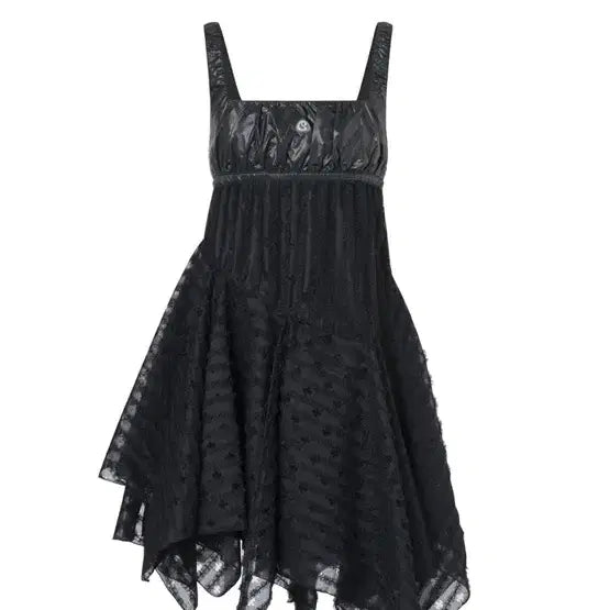 [BUNJANG] KOSEIO Square Neck Lace Dress Black / 코이세이오 스퀘어 넥 레이스 드레스 블랙