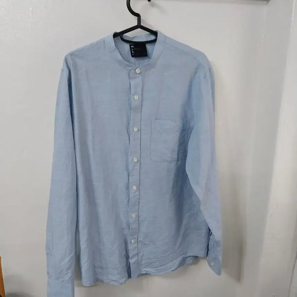 [BUNJANG] TBJ Men's Linen Henry Neck Long Sleeve Shirt / TBJ 남성95 긴팔 린넨