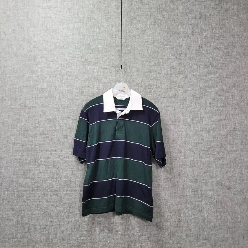 [BUNJANG] Striped Collar T-Shirt / ㅈ197 단가라 카라티 90