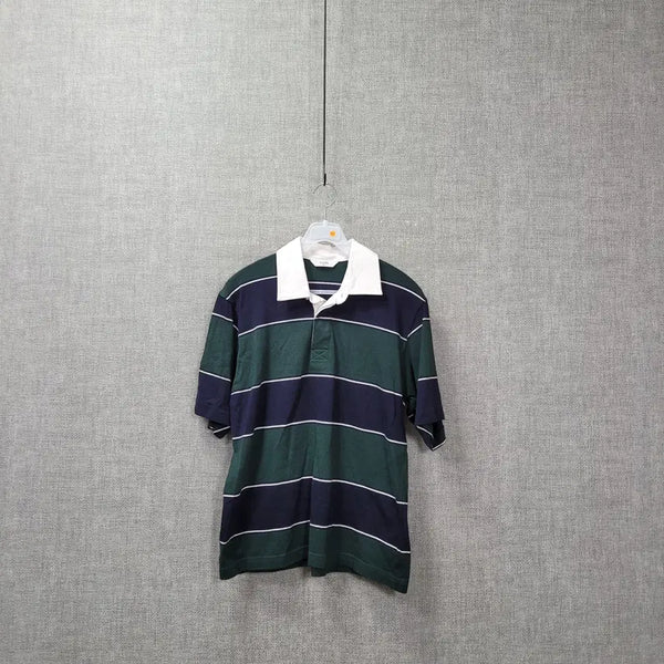 [BUNJANG] Striped Collar T-Shirt / ㅈ197 단가라 카라티 90