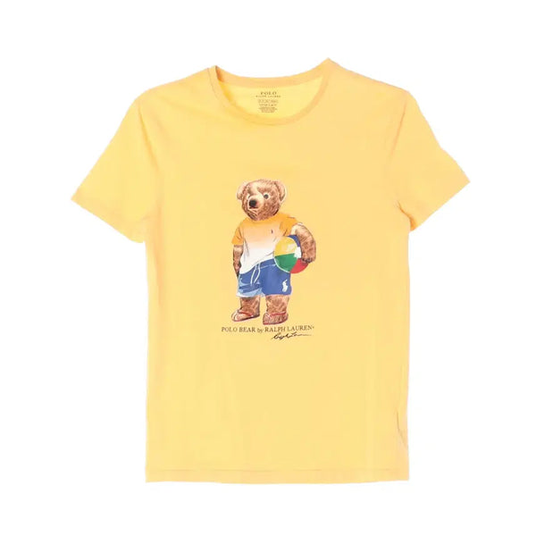 [BUNJANG] Polo Ralph Lauren Polo Bear Graphic Custom Slim Fit T-Shirt Yellow / 폴로 랄프 로렌 폴로 베어 그래픽 커스텀 슬림핏 반팔 티셔츠 옐로우