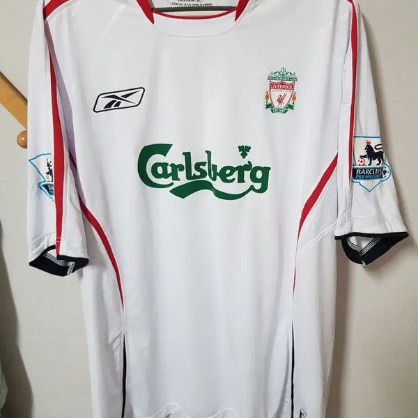[BUNJANG] Liverpool 2005-2006 Away Gerrard League Full-Lining Jersey Carlsberg / [해외XL] 05 06 리버풀 어웨이 제라드 리그 풀마킹 저지 칼스버그