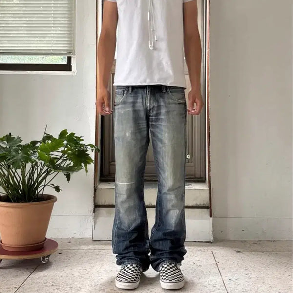 [BUNJANG] Levi's 527 Washed Bootcut Denim Jeans / 리바이스 527 워싱 부츠컷 데님