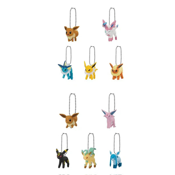 [BUNJANG] Pokemon Eevee Evolutions Gacha Figures (Series 12 & 13) - Bundle Set / 포켓몬스터 이브이 님피아 블래키 샤미드 글레이시아 대롱 주렁 가챠 12탄 13탄