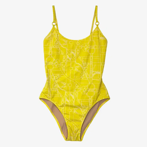 [BUNJANG] Hermès Greta Swimsuit Yellow Polyamide Size 34 / [34] 에르메스 Greta 스윔수트 죤 쏠레이 AM9MC4CB
