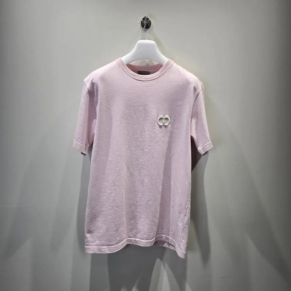 [BUNJANG] Dior CD Logo Short Sleeve T-Shirt Light Pink M / [중고/정품] 디올 CD 로고 반팔 티셔츠 라이트핑크 M