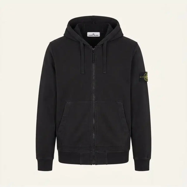 [BUNJANG] Stone Island Hooded Zip-Up Jacket Black (M) / 스톤아일랜드 후드집업 블랙 (M)