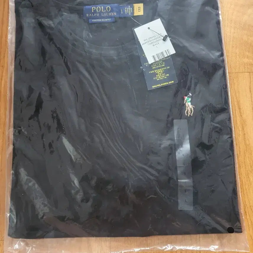 [BUNJANG] Polo Ralph Lauren Custom Slim Fit Black T-Shirt L / 폴로 랄프로렌 커스텀 슬림핏 블랙 반팔 티셔츠 L