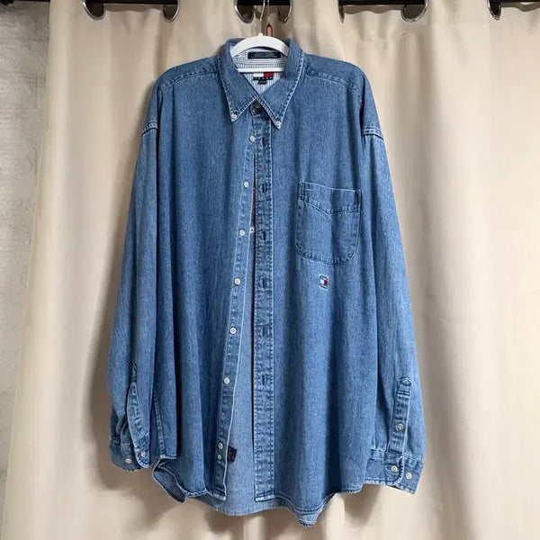 [BUNJANG] Tommy Hilfiger Denim Shirt / 타미힐피거 데님 셔츠 청남방