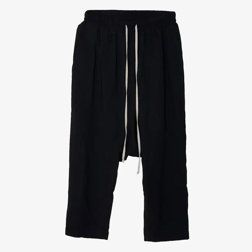 [BUNJANG] Rick Owens Mainline Drawstring Cropped Pants Black Size 40 / 릭오웬스 메인라인 드로스트링 크롭 팬츠 40사이즈 블랙 B8OH6257