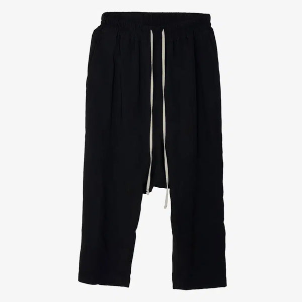 [BUNJANG] Rick Owens Mainline Drawstring Cropped Pants Black Size 40 / 릭오웬스 메인라인 드로스트링 크롭 팬츠 40사이즈 블랙 B8OH6257