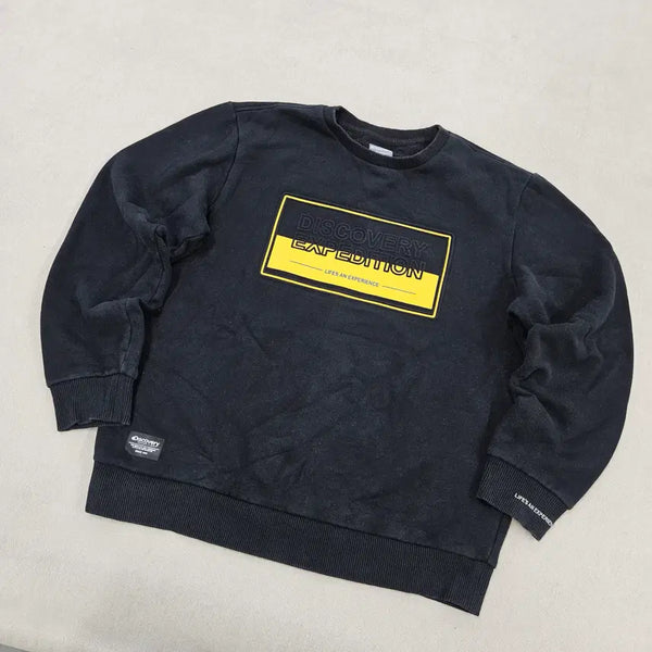 [BUNJANG] Discovery Expedition Box Logo Sweatshirt Black / 100 디스커버리 박스로고 블랙 맨투맨 0722Y
