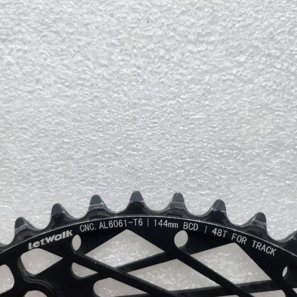 [BUNJANG] Letwalk CNC Chainring 48T Black 144 BCD / Letwalk CNC 체인링 48T 블랙 144 BCD