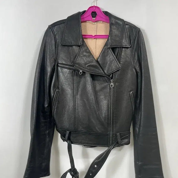 [BUNJANG] ATHE Leather Rider Jacket / athe 아떼 라이더 가죽 자켓 90