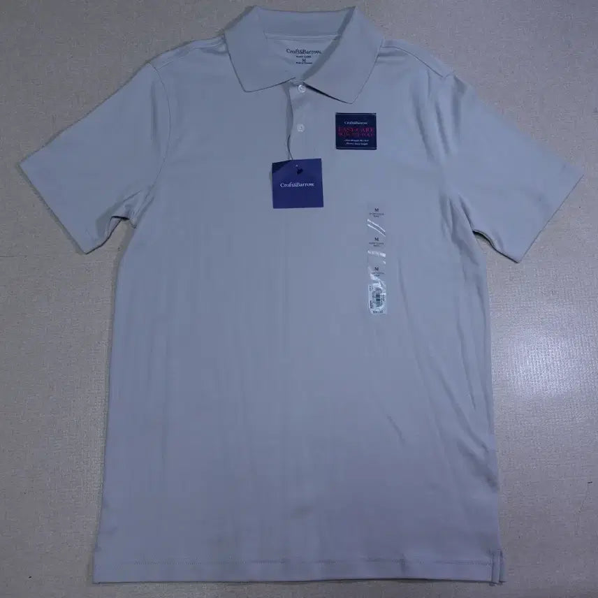 [BUNJANG] Croft & Barrow Men's Short Sleeve Polo Shirt Beige Size M (95-100) / croft  barrow/반팔티 신품 95-100/반팔카라티/폴로/75