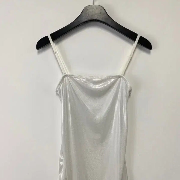 [BUNJANG] VINTAGE ABAHOUSE DEVINETTE Glossy Sleeveless Top / 빈티지 ABAHOUSE DEVINETTE 글로시 슬리브리스
