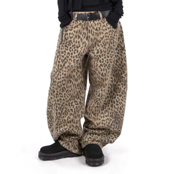 [BUNJANG] LITKIM Leopard Washed Pants / 릿킴 LEOPARD WASHED PANTS