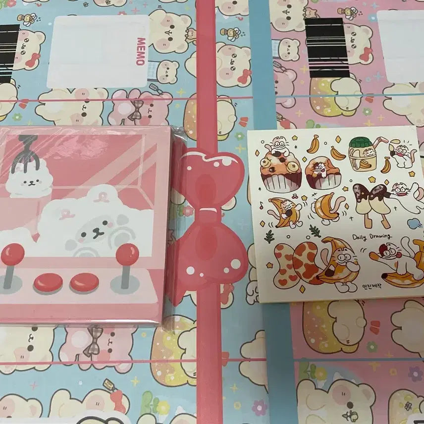 [BUNJANG] Cute Memo Pad and Stickers / 떡메,인스 판매