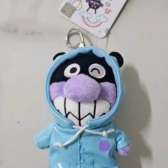 [BUNJANG] Anpanman Baikinman Raincoat Plush Keychain / (새상품) 호빵맨 세균맨 우비 인형 키링