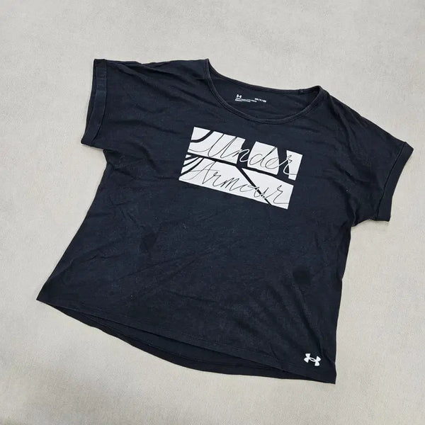 [BUNJANG] SM Under Armour Women's Black Short-Sleeve T-Shirt / SM 언더아머 여성 블랙 반팔 티 0722Y