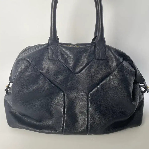 [BUNJANG] Yves Saint Laurent Vintage Easy Bag Large Deep Navy with Booklet and Extra Leather Swatch / 입생로랑 빈티지 이지백 라지 딥네이비 (북렛/여분가죽 포함)