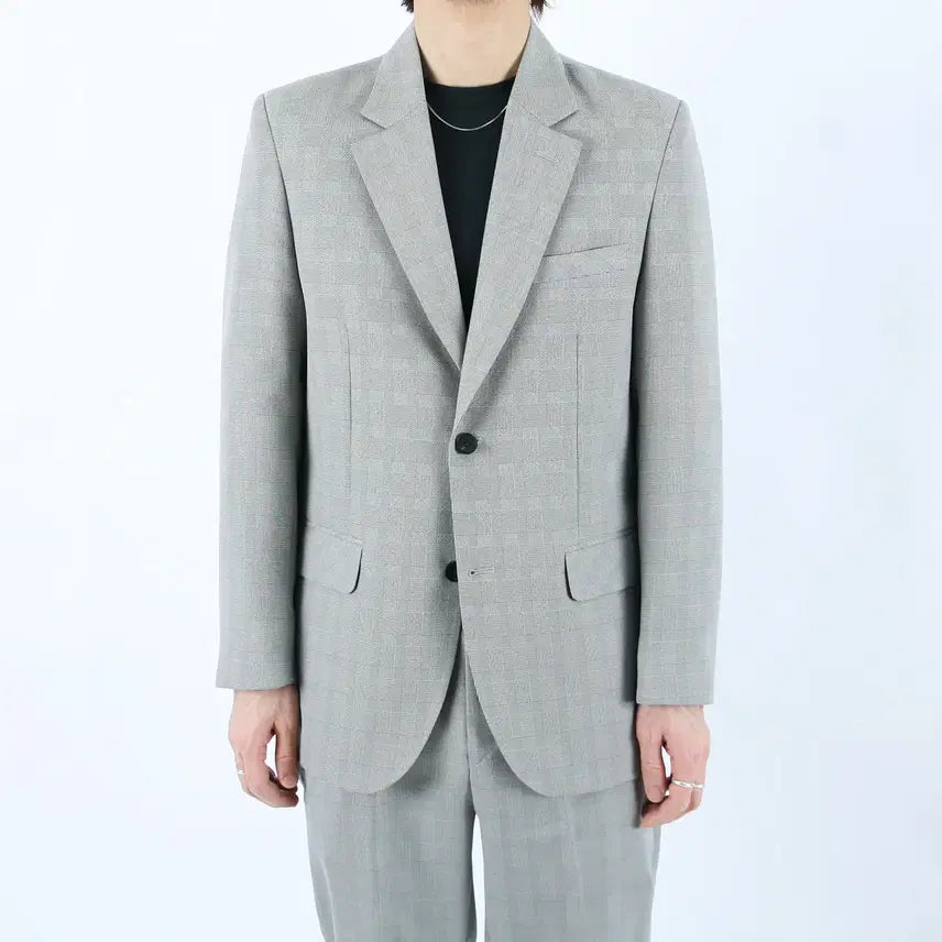 [BUNJANG] ROLF Men's Check Suit Set / 롤프 남성 남자 체크 정장 수트 슈트 양복 셋업 한벌 세트 결혼식 회사