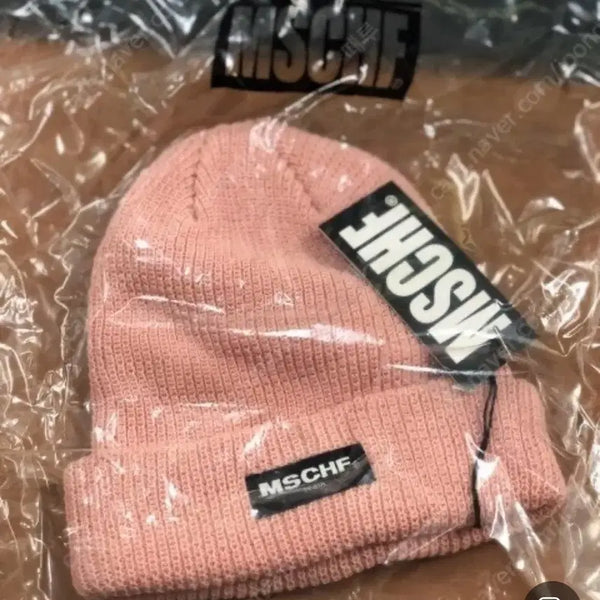[BUNJANG] Mischief Pink Knit Beanie / 미스치프 핑크 비니