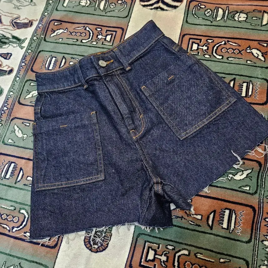 [BUNJANG] ZARA High-Waisted Denim Shorts EUR34 / 자라(ZARA) 하이웨스트 데님 숏 반팬츠 EUR34
