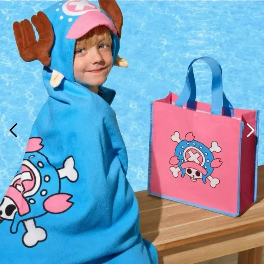 [BUNJANG] Baskin Robbins x One Piece Chopper Beach Towel & Beach Bag Set / 베스킨라빈스 원피스 초파 비치타월 & 비치백