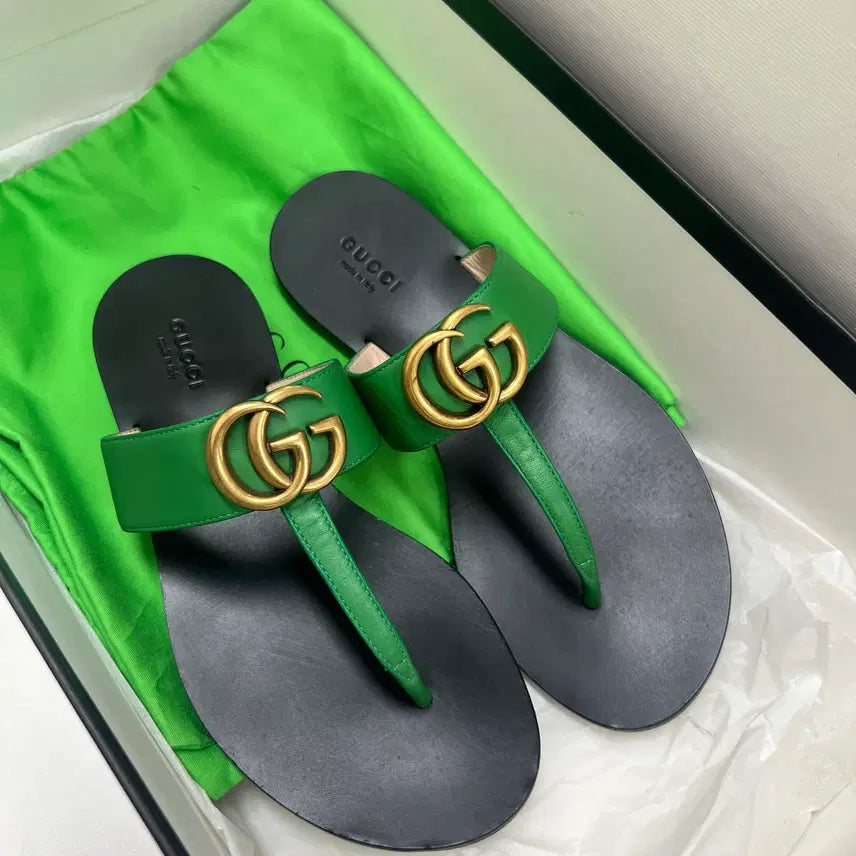 [BUNJANG] Gucci Marmont Flip-Flops Size 35.5 (225) / 구찌 마몬트 쪼리 35.5(225)