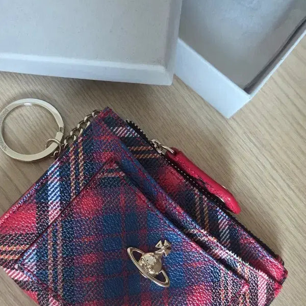 [BUNJANG] Vivienne Westwood Tartan Check Card Holder / 비비안웨스트우드 타탄체크 카드지갑