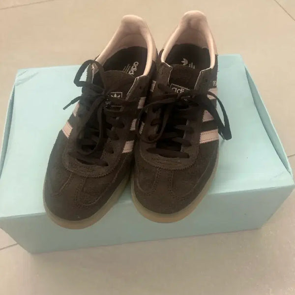 [BUNJANG] Adidas Gazelle Suede Dark Brown/Pink Sneakers / 아디다스 가젤 스웨이드 다크 브라운/핑크
