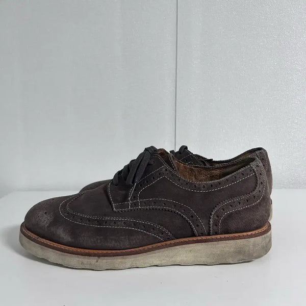 [BUNJANG] Hawkins Suede Wingtip Shoes (255) / 호킨스 스웨이드 윙팁 슈즈(255)
