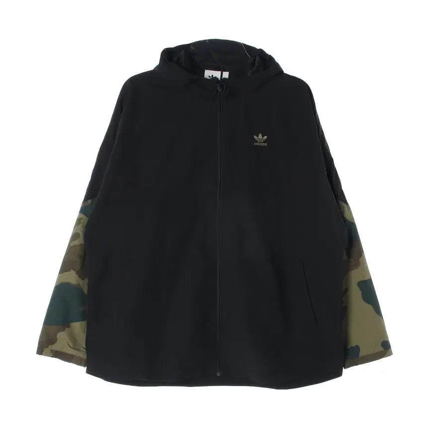 [BUNJANG] Adidas Camouflage Logo Embroidered Hooded Windbreaker Jacket / 아디다스 카모플라주 로고 자수 후드 바람막이 재킷