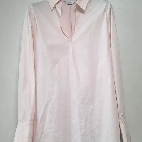 [BUNJANG] Time Collection Pink Wide Collar Detail Shirt / 타임 셔츠