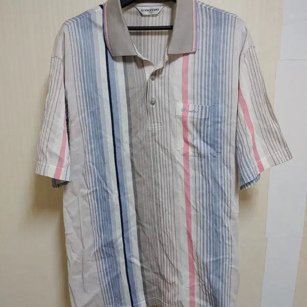[BUNJANG] Sorrentino Men's Striped Short-Sleeve T-Shirt Size 105 / 소렌티노 남자반팔 105사이즈 10000원에 팝니다