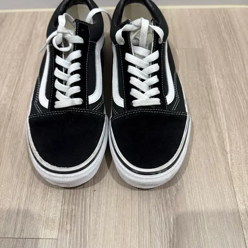 [BUNJANG] Vans Old Skool Black Leather Sneakers / 반스 올드스쿨 블랙