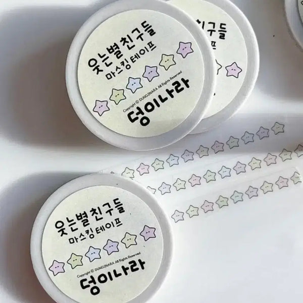 [BUNJANG] Deonginara Smiling Star Masking Tape Deco Tape / 덩이나라 웃는별 마테띵 다꾸 마스킹테이프