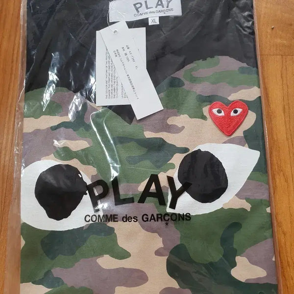 [BUNJANG] Comme des Garçons PLAY Camo Short Sleeve T-Shirt XL / 꼼데가르송 플레이 카모 반팔 티셔츠 XL