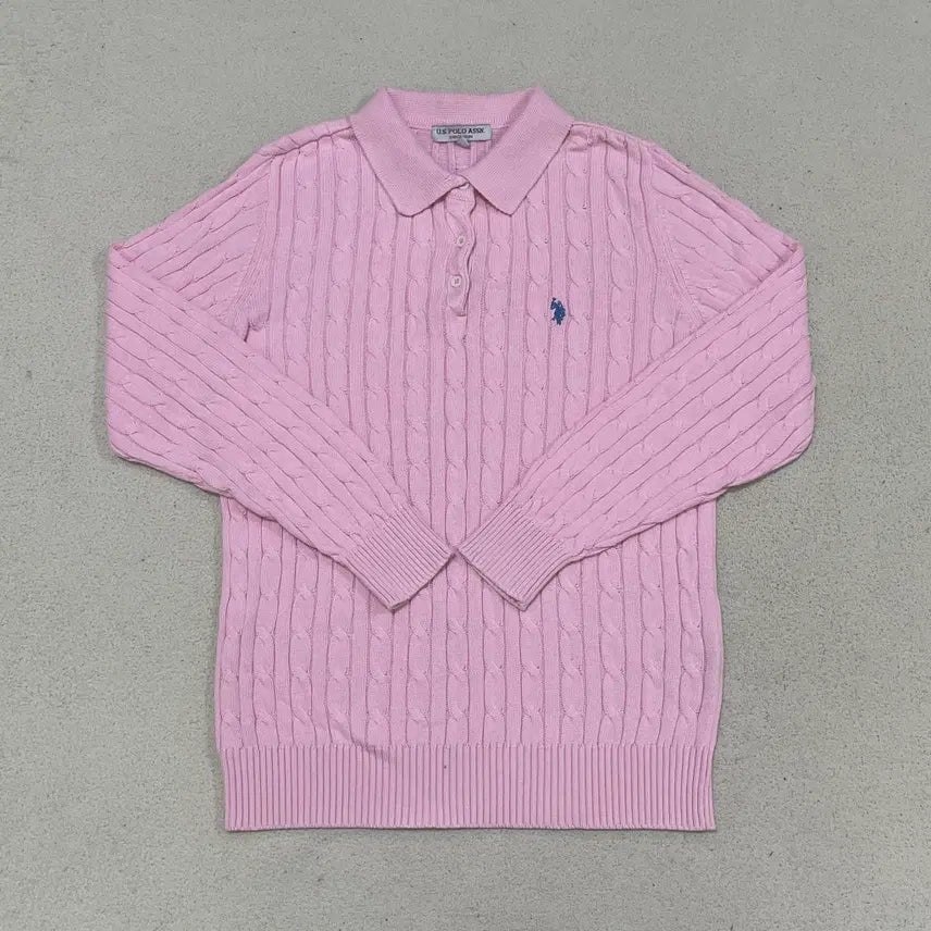 [BUNJANG] US Polo Assn. Cable Knit Polo Shirt / L 유에스폴로아센 꽈배기 카라 니트 0721