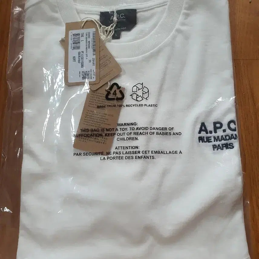 [BUNJANG] A.P.C. Short Sleeve T-Shirt White L / 아페쎄 반팔 화이트 L