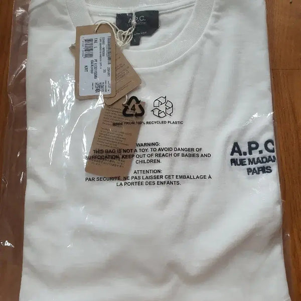 [BUNJANG] A.P.C. Short Sleeve T-Shirt White L / 아페쎄 반팔 화이트 L