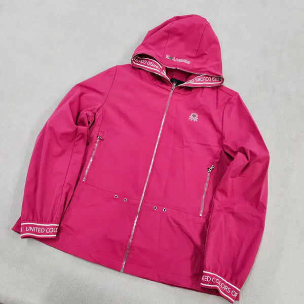 [BUNJANG] Benetton Women's Hooded Windbreaker Jacket / L (100) 베네통 여성 후드 바람막이 자켓 0722Y