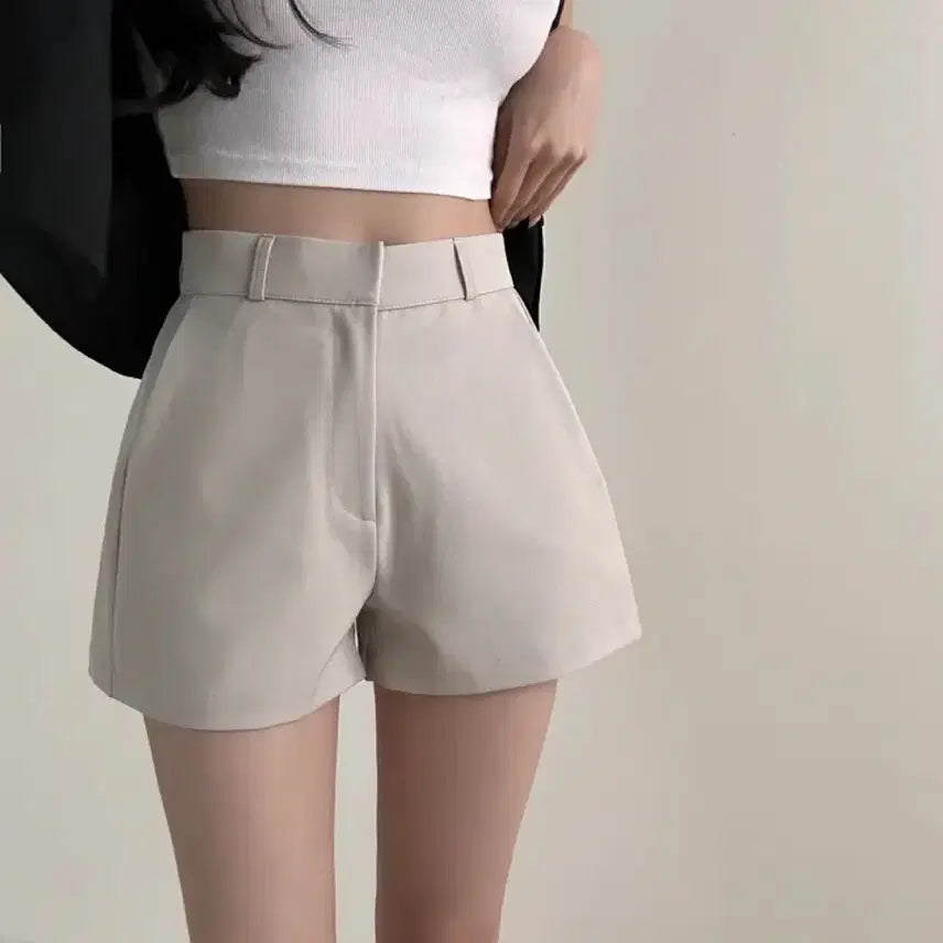 [BUNJANG] Summer Clip Half Shorts - Beige (M) / 여름클립하프반바지